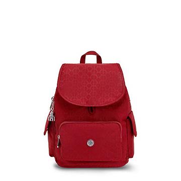 Kipling City Pack Small Klasik Sırt Çantaları Kırmızı | TR 1717VR